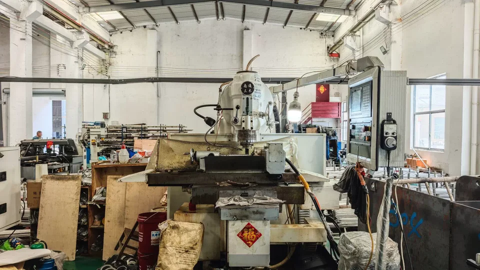 Manufacturing equipment at a partner workshop